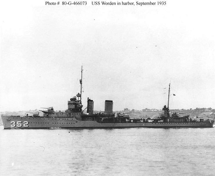 USS Worden (DD 352) in 1935