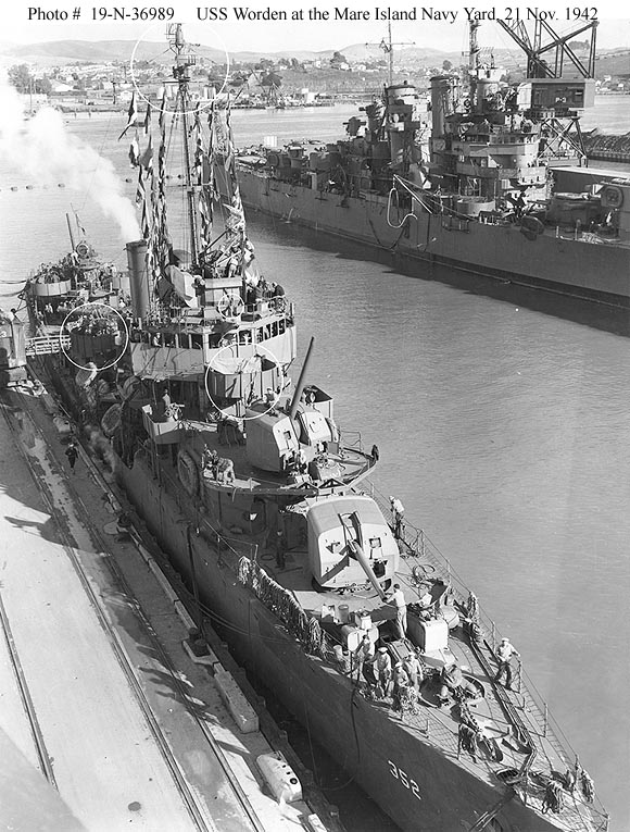 USS Worden (DD 352) in 1942