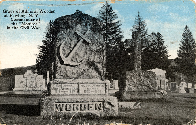 Worden gravestone postcard